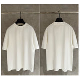 Ch hip-hop t shirts ch short-sleeved horseshoe sanskrit logo burnt flower loose version round neck t-shirt