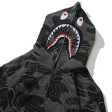 Bathing Ape Hoodie Autumn/Winter Camouflage Shark Hooded Cardigan Sweater Jacket