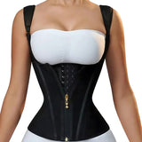 Shapewear tank top latex double layer waist cincher belt