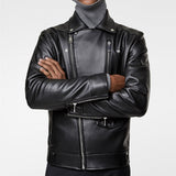 Men Motorcycle Jacket Faux Leather Motorcycle Jacket Coat 1966/400