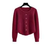 Women Knitwear Spring and Autumn Tassel Retro Bowknot Knitted Sweater Sweater