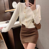 Women Knitwear Fall/Winter Slim-Fit Knitted Cardigan