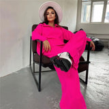 Ladies Leisure Knitwear Polo Collar Sweater Suit Casual Knitted Two-Piece