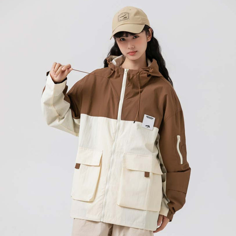 Unisex Jacket Autumn Stitching Contrast Color Jacket