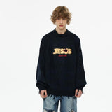 Vetements Hoodie Autumn and Winter Embroidery Sweater Loose round Neck Sweater