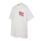 Ch hip-hop t shirts ch croo short-sleeved sanskrit cross patch embroiderloosecasualpure cotton american heavy weight short-sleeved high street