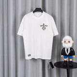 Ch hip-hop t shirts ch short-sleeved sanskrit cross horseshoe embroidery loosecasualpure cotton american heavy weight