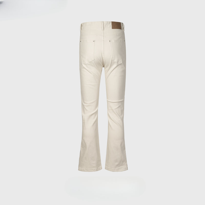 MIJKO Men's Vintage Pants MIJKO Slim-fit Pants Men's and Women's Wide-footed Pants Foot Jeans
