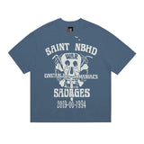 saint m t shirts s.m vintage print crew neck pullover short sleeve top