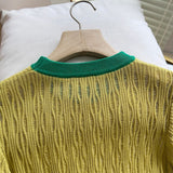 Women Sweater Knitwear Summer Short Sleeve Women's Loose and Simple Hollow out Bottoming Knitwear