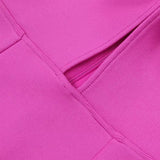 Women Evening Dress Bow Hollow Backless Slit Formal Dress