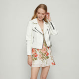 Women Leather Jacket Women's Zipper Leather Jacket Women's PU Leather Jacket Women's Short Coat