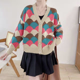 Women Knitwear Autumn and Winter V-neck Sweater Loose Knitted Cardigan