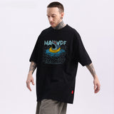 Men T Shirt Vintage Fun Printing Short Sleeve T-shirt Loose Couple Half Sleeve