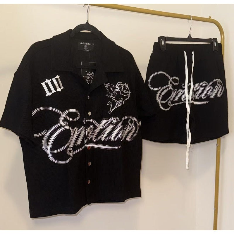 Mixed Emotion T Shirts & Shorts 2 piece set