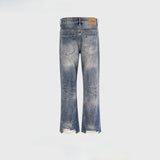 MIJKO Men's Vintage Pants MIJKO Men's and Women's Washing Water Grinding White Jeans Tide
