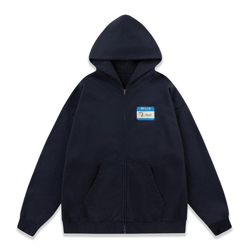 Vetements Hoodie Vtm Signature Hello Zipper Hoodie