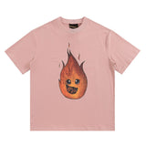 Drew house tshirt r d@ew cartoon flame letter crew neck pullover short sleeve wholesale single piece