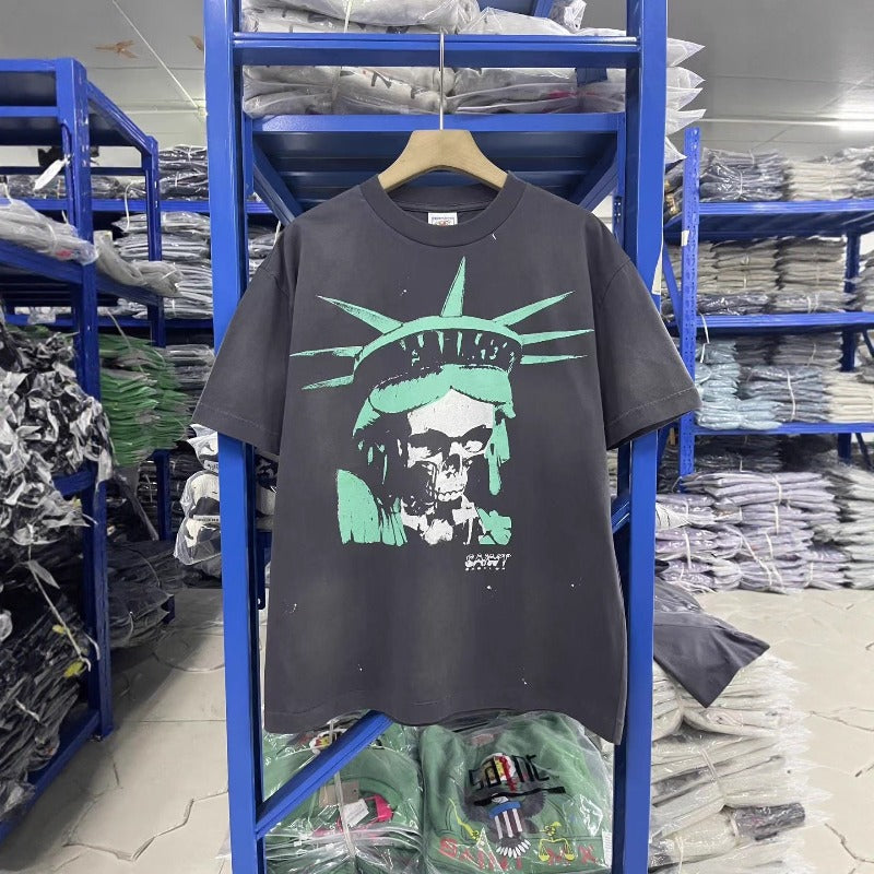 saint m t shirts s.m. free skull graphic crewneck pullover short sleeve t-shirt