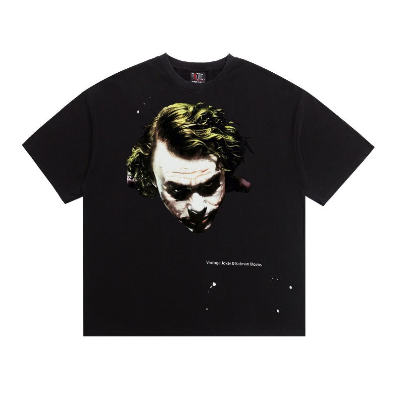 saint m t shirts s.m clown batman graphic crew neck short sleeve tee