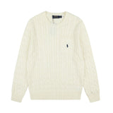 Rl small malaf casualtopswoolflap pocket pantsembroiderpullover round neck knitting shirt couplesweatshirtsweater