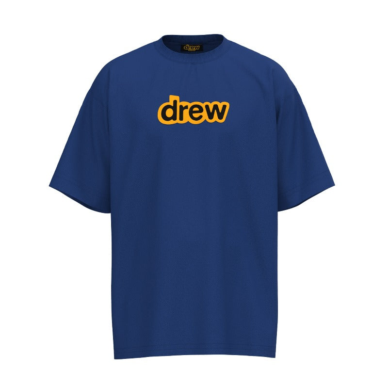 Drew house tshirt r streetwear smiley face & letter print crewneck pullover short sleeve wholesale single piece