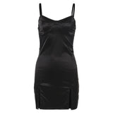 Women Dresses Summer Suspender Skirt (Bla0420)