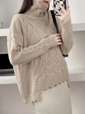 Women Knitwear Autumn and Winter Turtleneck Knitwear Loose Sweater