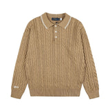 Rl ralph pony polo collar knittingfall and winter wool sweater loosetops couple casualpullover