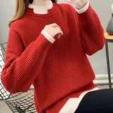 Women Knitted Pullover Autumn and Winter Loose Knitwear
