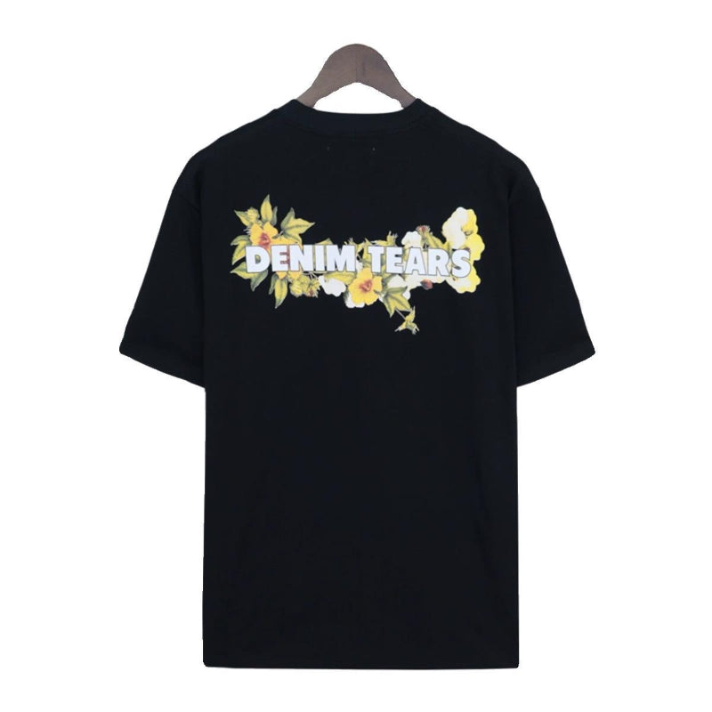 Denim Tears T Shirts Kapok Vintage Portrait Short Sleeve T-shirt