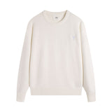 Ami araunriffall and winter couplelong sleevesheart jacquardtopswool sweater round neck knitting shirt