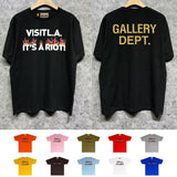 Gallery Dept T Shirt Retro Printed Loose Short-Sleeved Shirt