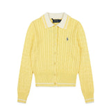 Rl ralph pony polo collar preppy stylecardiganfall and wintertopsknittingfall and wintercouplecasual woolen sweater