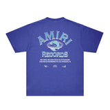 Amiri Washed Distressed T Shirt Printed Trendy Pure Cotton