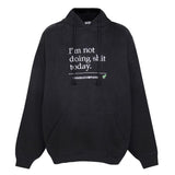 Vetements Hoodie Autumn VTM Washed Shabby round Neck Sweater Distressed Hooded Sweater