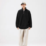 Unisex Sweater Winter Zip Turtleneck Sweater