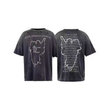 saint m t shirts s.m vintage washed graphic crew neck pullover short sleeve top