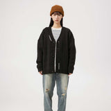 Unisex Sweater Autumn Vintage Dark Striped Sweater