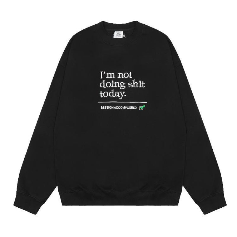 Vetements Hoodie Tie-Dye Retro Crew Neck Sweatshirt Embroidered Letters OS Loose Sweater
