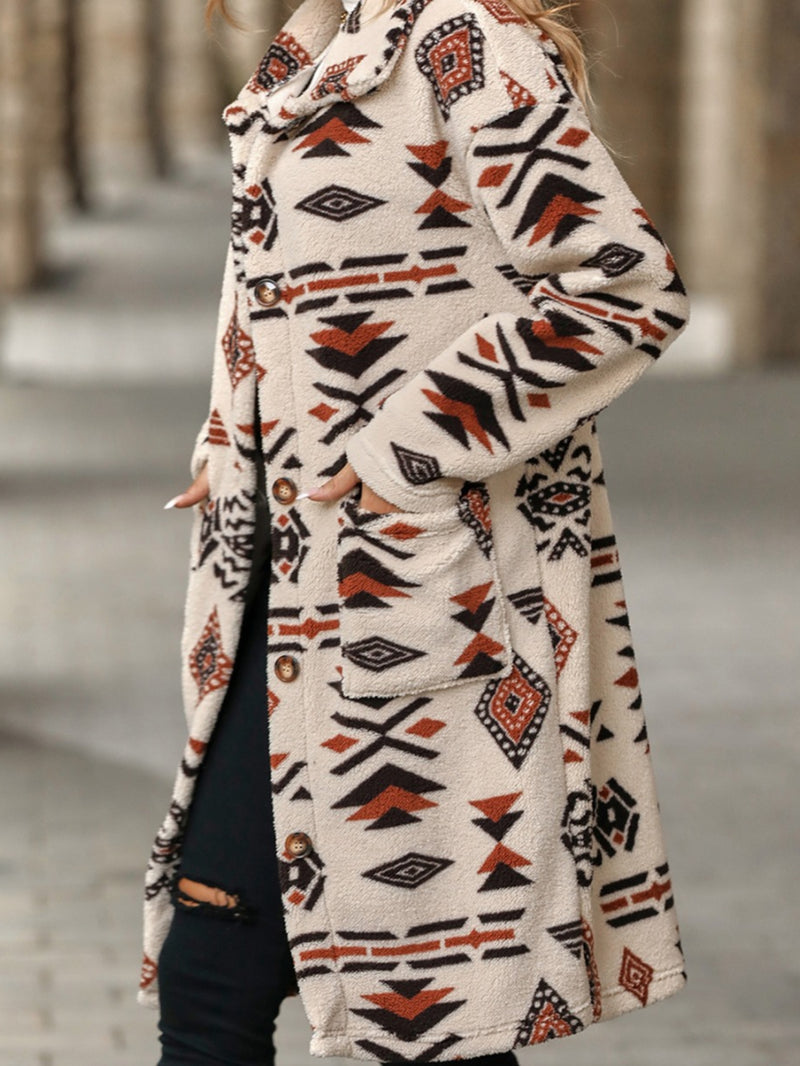 Women Trench Coat Autumn and Winter Plush Long Overcoat Outerwear