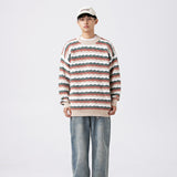Unisex Sweater Winter Wave Pattern Casual Sweater