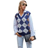 Women Knitted Sweater V-neck Vest for Women