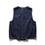 Men Vest Multi-Pocket Workwear Vest Man Loose Sleeveless Jacket