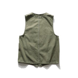 Men Vest Multi-Pocket Workwear Vest Man Loose Sleeveless Jacket