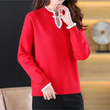 Women Knitwear Autumn and Winter round Neck Knitwear Loose Sweater