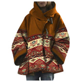 Beth Dutton Wardrobe Winter Loose Retro Printed Woolen Coat