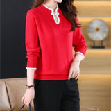 Women Knitwear Autumn and Winter round Neck Knitwear Loose Sweater