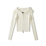 Women Sweater Knitwear Sweater Female Loose Outer Wear Zipper Cardigan Knitted Coat