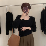 Women Knitwear Autumn and Winter Square Collar Sweater Sweater